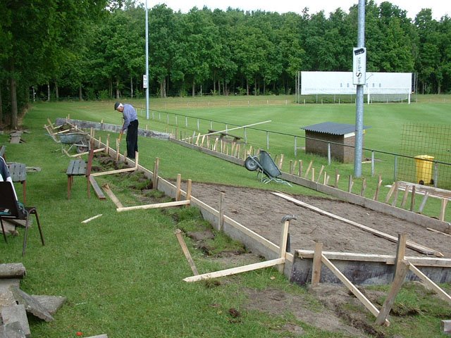 Tribunebouw gestart!
