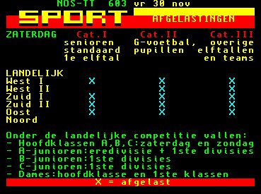 Programma bij afgelasting